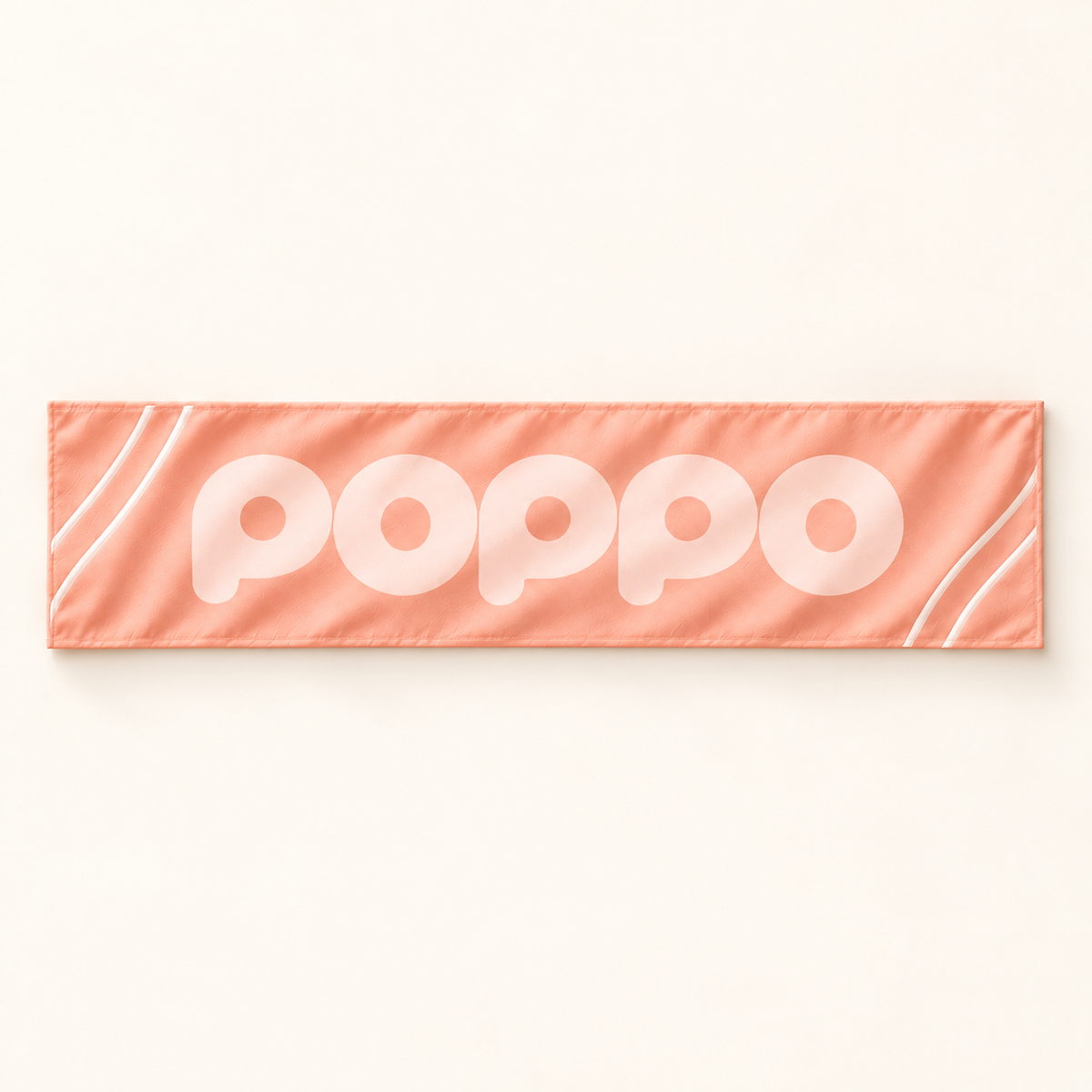 POPPO Soft Peach cooling towel — concept render