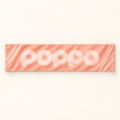 POPPO Soft Peach cooling towel — concept render