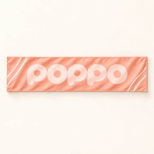 POPPO Soft Peach cooling towel — concept render